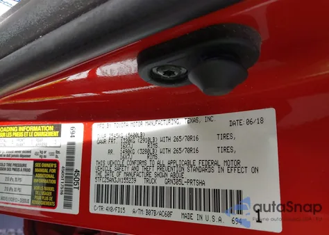 2018 Toyota Tacoma Trd Off Road z USA, uszkodzony, nr VIN 5TFCZ5AN3JX155239